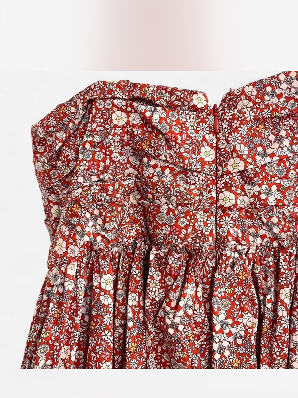J. Crew Floral Liberty Tie Front Strapless Sweetheart Dress - Picture 14 of 14